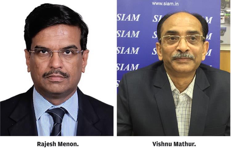 Rajesh Menon succeeds Vishnu Mathur, who retires after a successful nine-year innings with the Society of Society of Indian Automobile Manufacturers.