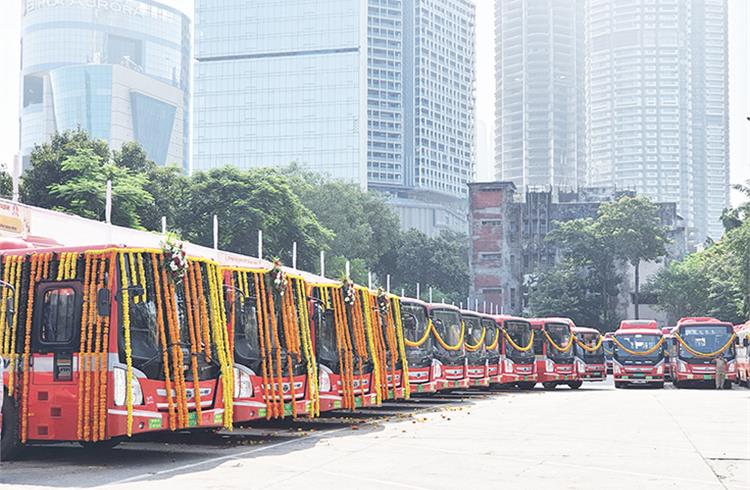BEST's fleet of Tata Motors electric buses to be operated from the Worli depot.