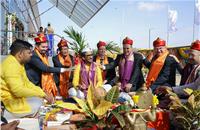 Traditional puja ceremony at the inauguration of the new Webasto plant in Pune.