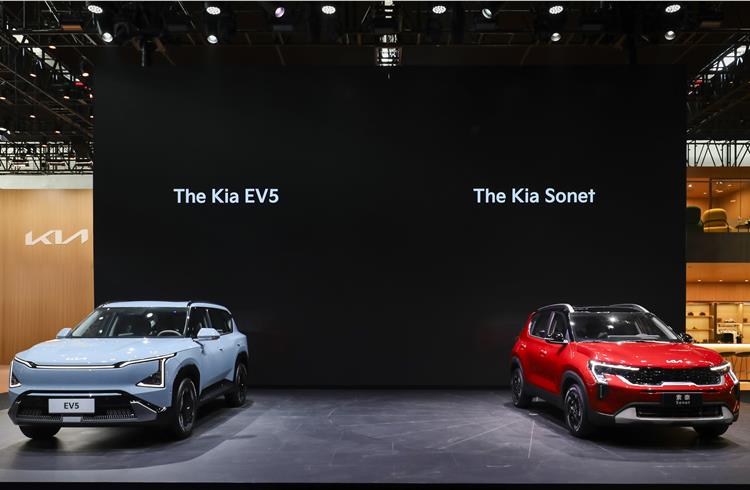 Kia displays EV5 and Sonet SUVs for Chinese market