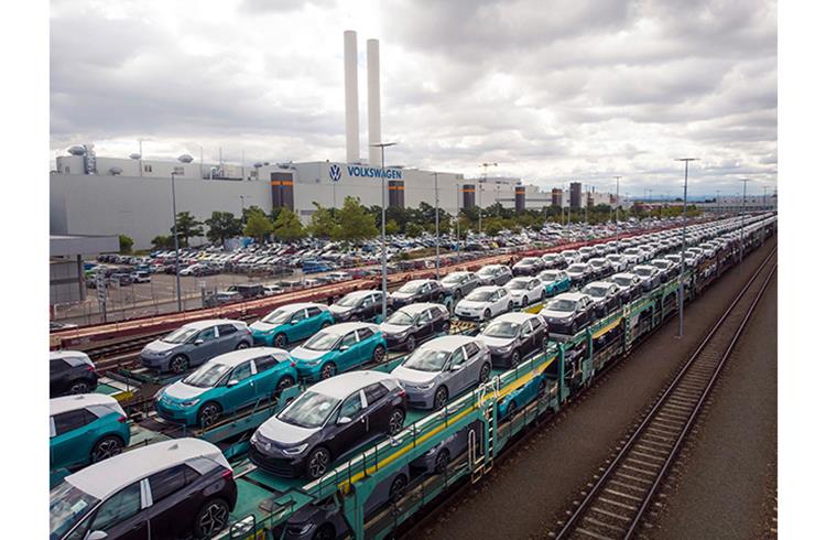 Volkswagen aims to increase vehicle transportation by train from 53 percent currently to 60 percent by 2022.