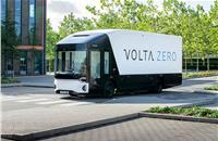 All-electric Volta Zero, designed for urban freight transport, is 9,460mm long, 3,470mm tall and 2,550mm wide. GVW is 16,000kg and has a limited top speed of 90kph (56mph).