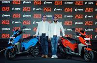 L-R: Hero MotoCorp’s Chief Technology Officer, Dr. Arun Jaura and Chief Growth Officer, Ranjivjit Singh with the Hero Xoom.