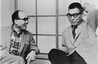 Soichiro Honda (left), founder of Honda Motor Co, and co-founder Takeo Fujisawa formed a unique partnership as president and executive president, respectively.