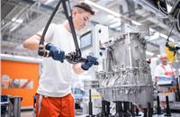 Around 700 employees work in three shifts to produce up to 2,000 electric motors a day for Audi's Premium Platform Electric (PPE).