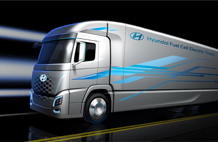Hyundai releases teaser of fuel cell electric truck