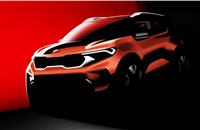 Official rendering of the Kia Sonet, which is to be revealed in production-ready form on August 7.