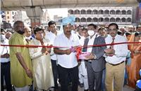 Pratap Singh Khachariyawas, Transport Minister of the Rajasthan government inaugurating the Piaggio EV Experience Center in Jaipur, Rajasthan.