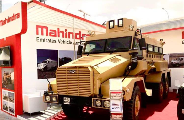 Mahindra Group company, Mahindra Emirates Vehicle Armouring is participating at the International Defence Exhibition & Conference in Abu Dhabi. (Pics: SP Shukla / Twitter)