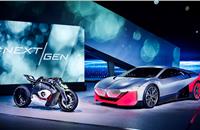Vision M NEXT (right) a foretaste of BMW M brand’s electrified future by placing the focus squarely on the actively engaged driver. BMW Motorrad Vision DC Roadster is Boxer engine's electric future.