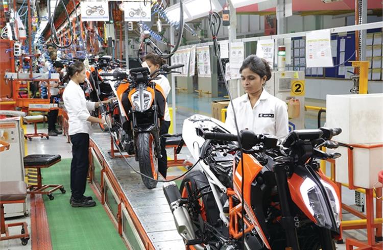 Bajaj Auto is today India's largest exporter of motorcycles. In FY2021, it shipped 1.87 million motorcycles overseas. And also sold 1.8 million in India.