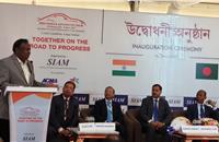 Tipu Munshi, minister of Commerce, government of Bangladesh addressing the participants at the Indo-Bangla auto show.