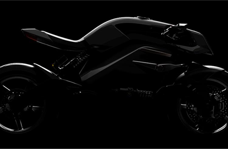 Teaser image of the Arc Vector, which promises to be the next evolution of electric motorcycling.