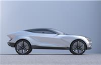 The concept’s roof is a diamond-shaped panoramic glasshouse, and according to Kia is 