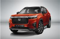 Honda Elevate has upright styling, and the large grille lends a bold and masculine frontal stance to the midsize SUV.