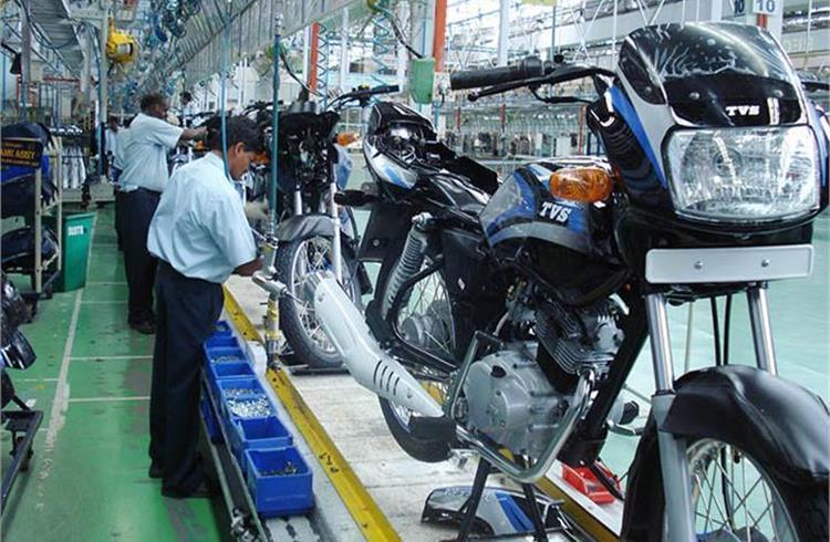 TVS Motor Company’s March 2023 sales register 3% growth;  22% growth in domestic sales