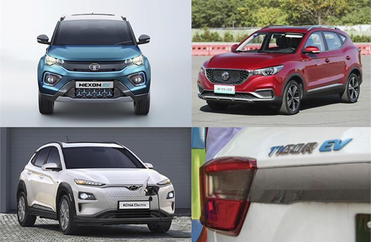 Tata Nexon EV, with 2,244 units in April-December 2020, leading the charge, followed by the MG ZS EV (868), Tata Tigor (261) and Hyundai Kona (138). Tata currently has a 71% share of the e-PV market.