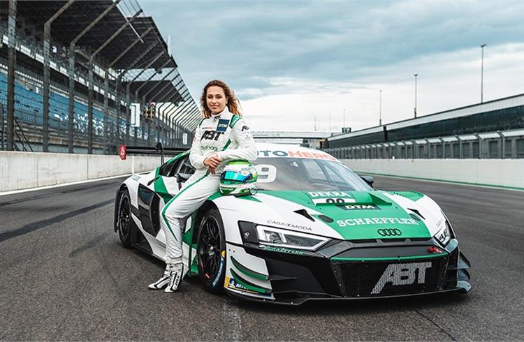 Sophia Florsch is a Schaeffler brand ambassador and is gunning for points in an Audi R8 LMS GT3 with Space Drive.