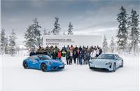 Porsche India customers at the Porsche Ice Experience in Finland.