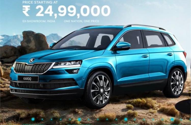 The Skoda Karoq has been brought to India as a CBU and priced at Rs 24.99 lakh (ex-showroom).