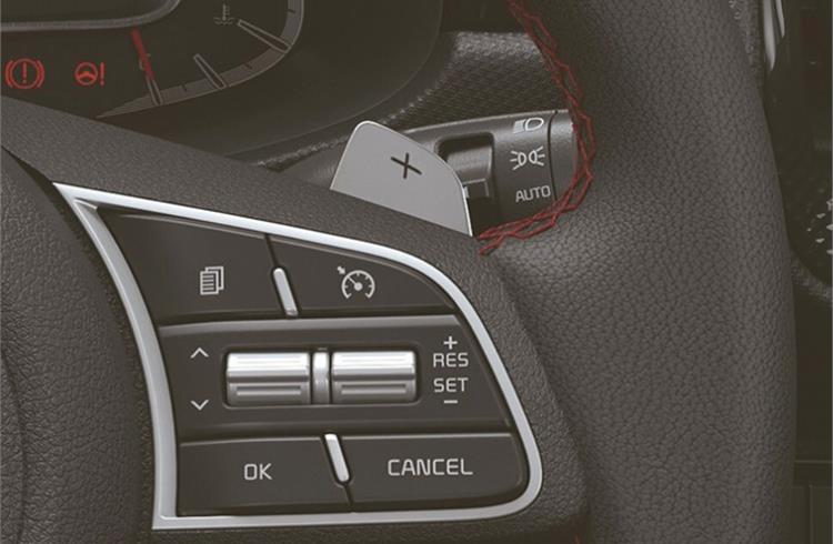 Updated Seltos and Sonet get paddle shifters, which facilitate quick gear shifting and a sportier and more responsive driving experience. 