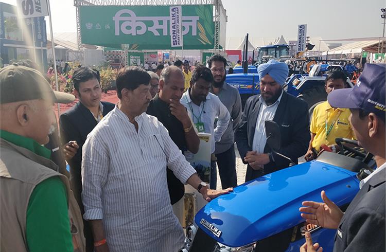 Sonalika tractors at the 2018 Kisan Pune Expo
