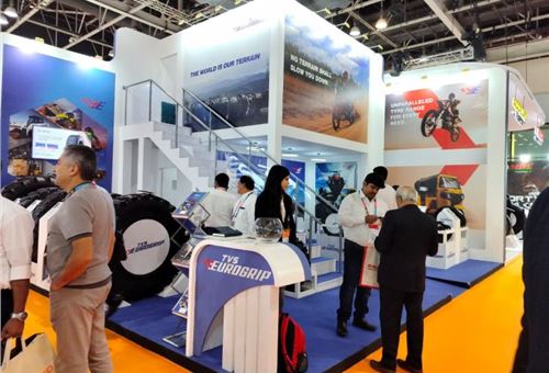 TVS Eurogrip Tyres showcases two-wheeler and OHT product range at the 20th anniversary show of Automechanika Dubai 2023