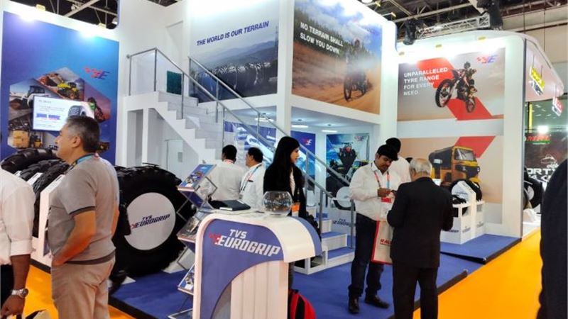 TVS Eurogrip Tyres showcases two-wheeler and OHT product range at the 20th anniversary show of Automechanika Dubai 2023