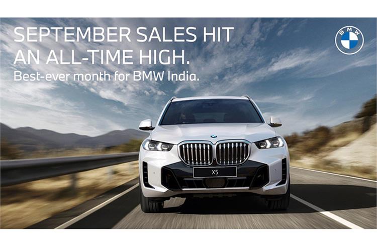 BMW Group India records it's  best ever year- to- date sales