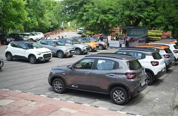 Citroen India delivers 75 C3s in Delhi on Independence Day
