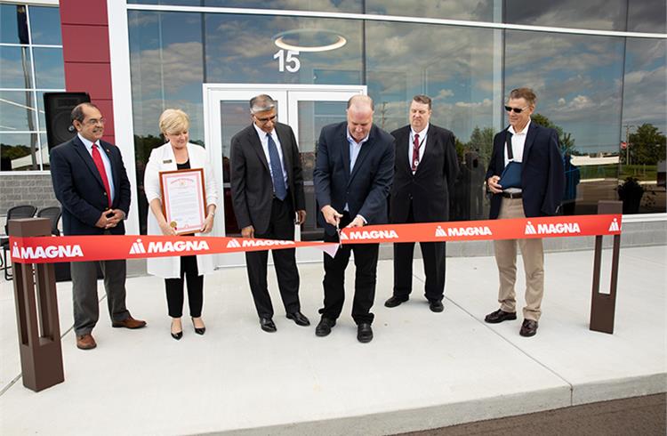 Magna officially opened its new electronics facility in Grand Blanc Township, Michigan, on August 14.
