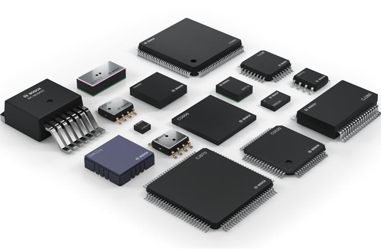 Bosch manufactures electronic components for vehicles and for consumer electronics. These include microelectromechanical systems (MEMS), application-specific integrated circuits (ASICs), and power semiconductors.