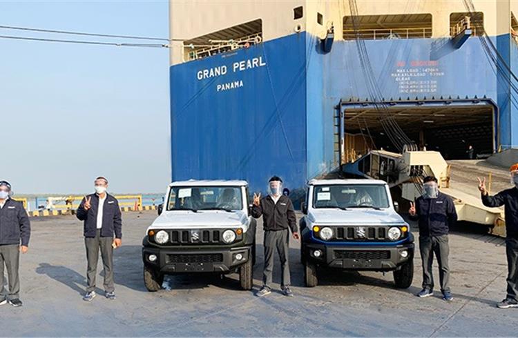 he first shipment of 184 units of the made-in-India Jimny has left from Mundra port bound for Colombia and Peru.