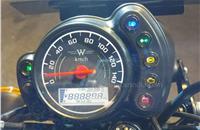 The bike sports a simple analogue speedometer.