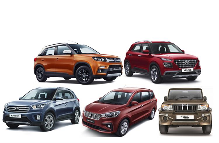 India’s Top 5 UVs in June  2019 – Hyundai Venue misses No. 1 spot by 108 units, Creta under pressure, Bolero soldiers on