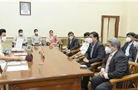 September 27: Tamil Nadu Chief Minister M K Stalin meeting Tata Motors' Executive Director Girish Wagh and other company executives.