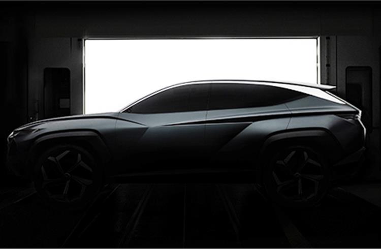 Hyundai issues teaser of plug-in hybrid compact SUV  