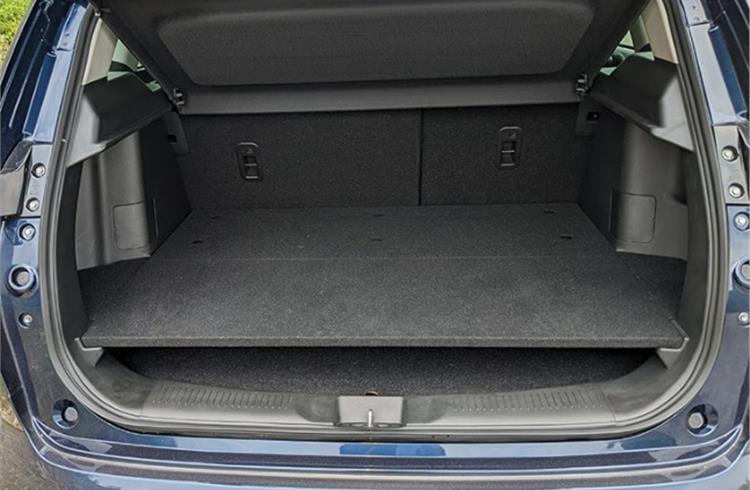 At 255 litres, boot space in the strong-hybrid variants is compromised by the placement of Li-ion battery powering the e-motor.