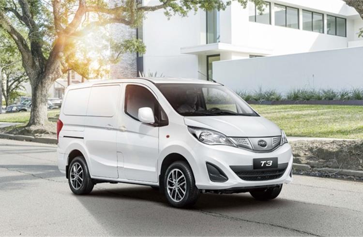 The full-electric T3 takes 90 minutes for a full charge using DC charging equipment but can also take standard AC chargers. Once fully charged, it can travel up to 300 kilometres.