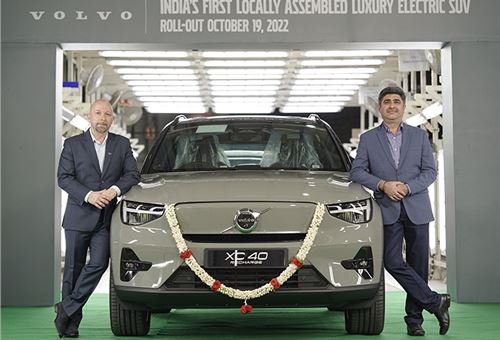 Volvo rolls out first assembled-in-India XC40 Recharge e-SUV