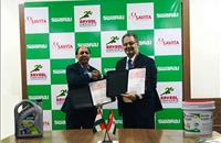 L-R: Hemant Sikka president and chief purchase officer, Powerol and Spares Business, Mahindra & Mahindra with Sunil Aima, CEO - Lubricants, Savita Oil Technologies at the agreement signing.