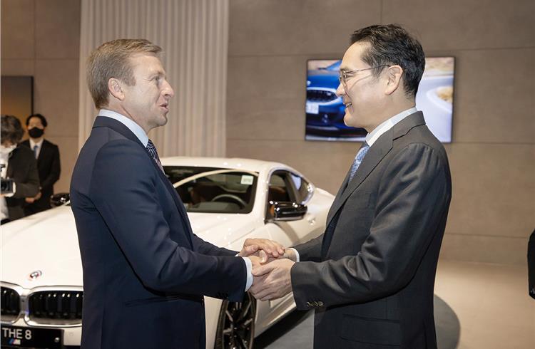 Samsung Electronics chairman and BMW CEO meet to strengthen EV battery partnership