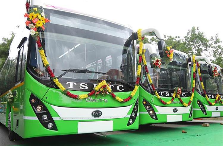 Olectra-BYD rolls out its 100th electric bus in India