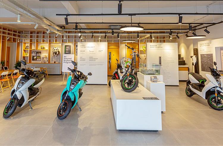 The Ather Experience Centre in Trichy. The EV maker is witnessing a strong market response in Tamil Nadu, particularly after the recent FAME II policy-driven price reduction.  
