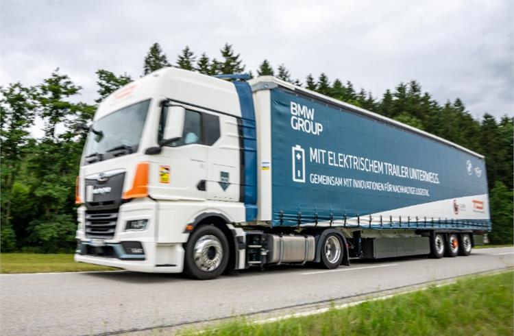 BMW Group Logistik tests electric semi-trailer, sees 48% savings over diesel trucks