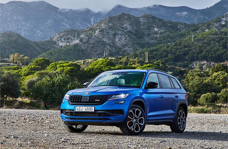 High demand globally for its Kodiaq (pictured) and Karoq SUVs drove demand for Skoda in July.