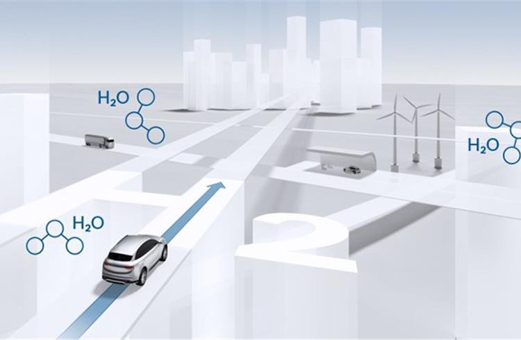 Hydrogen tanks do not pose an increased risk of explosion. It is true that H2 burns in combination with oxygen and that a mixture of the two beyond a certain ratio is explosive. But hydrogen is about 14 times lighter than air and therefore extremely volatile.