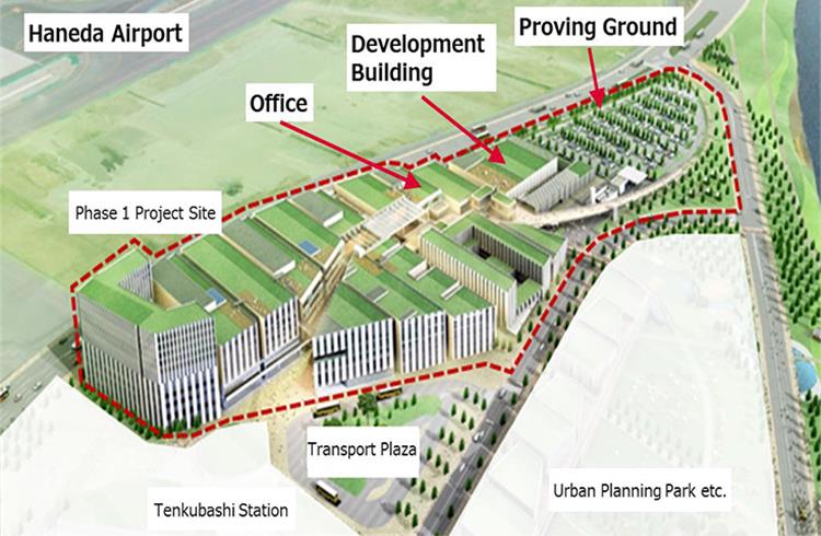 Conceptual drawing of Denso's automated driving test facility at Haneda Airport, Tokyo. (Source: Kajima Corporation)