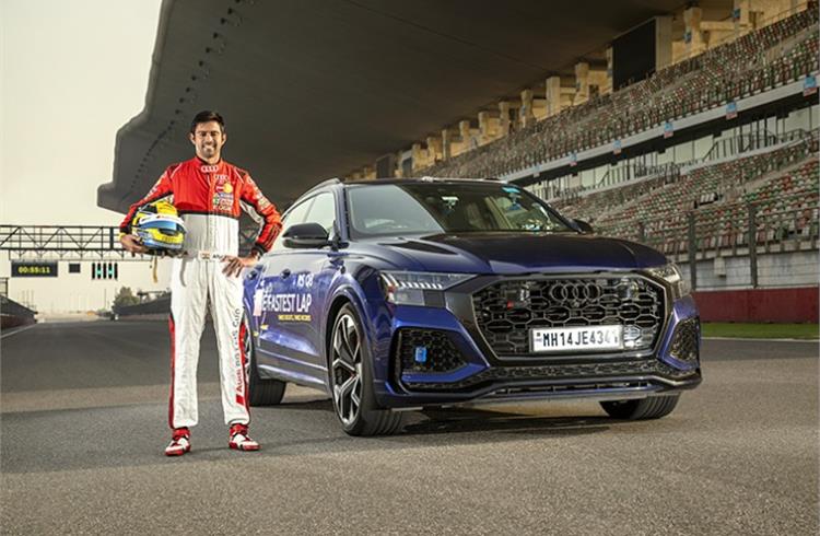 Aditya Patel with the record-breaking Audi RSQ8.