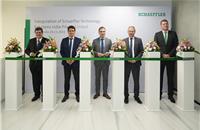 Ribbon-cutting ceremony during the inauguration of Schaeffler Technology Solutions India. (From left) Yogesh Patwardhan, Manfred Homm, Uwe Wagner, Lars Nötzig and Dr. Volker Maier.